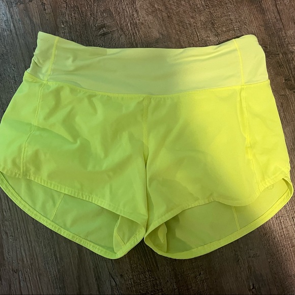 lululemon athletica Shorts Highlight Yellow Lululemon Speed It Up